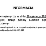 Urząd Gminy Lubanie nieczynny !!!